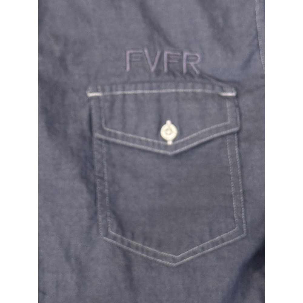 NWT Five Four Mens Large Long Sleeve Chambray Button Up Collared Dress Shirt - Picture 4 of 5
